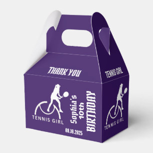 Tennis Player Girl, Birthday Girl Favour Box