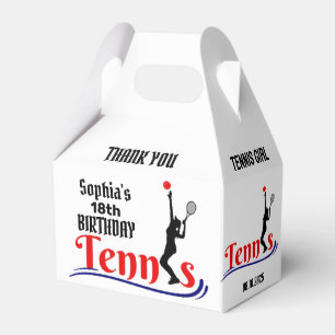 Tennis Player Girl, Birthday Girl Favour Box