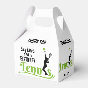 Tennis Player Girl, Birthday Girl Favour Box