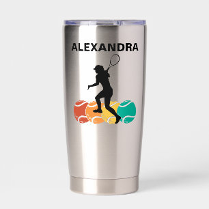 Tennis Player Girl, Tennis Girl  Birthday Insulated Tumbler