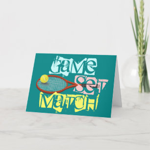 Tennis player Happy Birthday Card