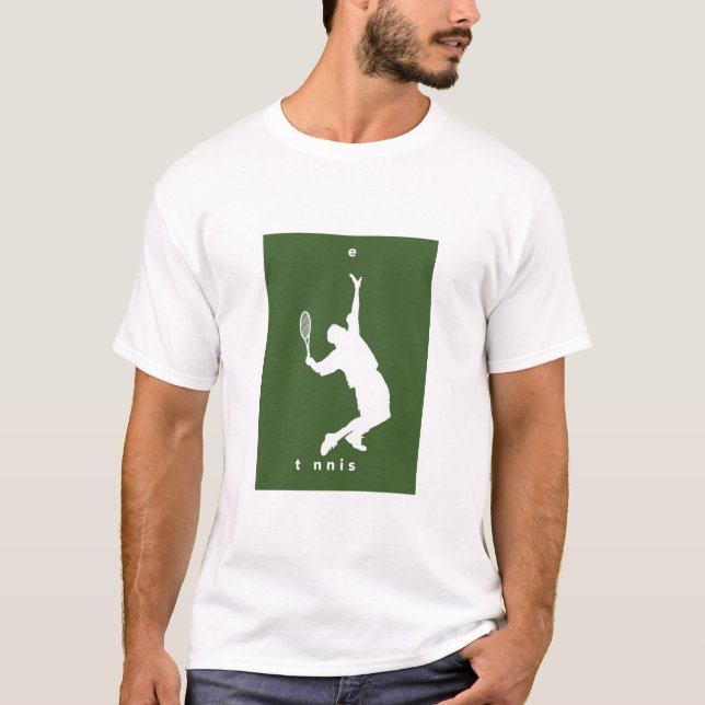 Tennis player hitting a serve - T shirt (Front)