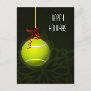 tennis player Holiday greeting Postcard