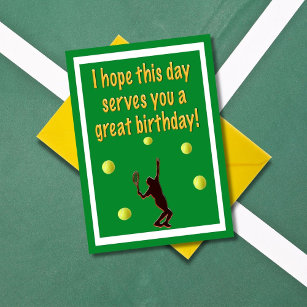 Tennis Player I Hope Serves You A Great Birthday Card