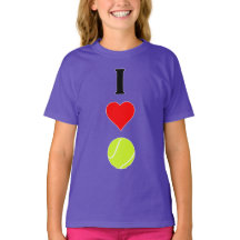 Tennis Player I Love (Heart) Tennis Vertical Sport