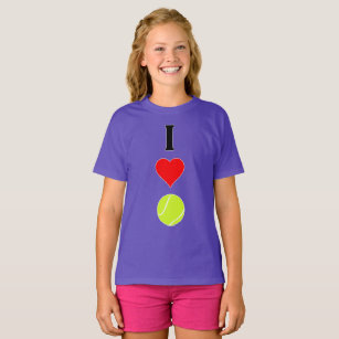 Tennis Player I Love (Heart) Tennis Vertical Sport T-Shirt