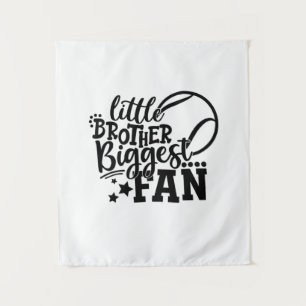 Tennis Player Little Brother Biggest Fan Tennis Tapestry