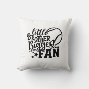 Tennis Player Little Brother Biggest Fan Tennis Throw Pillow