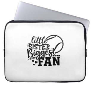 Tennis Player   Little Sister Biggest Fan Tennis Laptop Sleeve