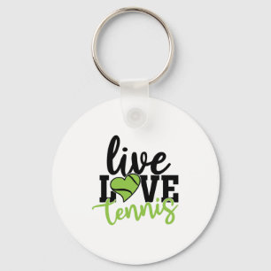 Tennis Player Live Love Tennis Keychain