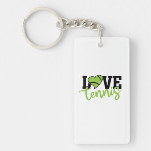 Tennis Player Love Tennis Keychain