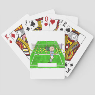 Tennis Player, Male - Personalized Cartoon Playing Cards