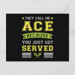 Tennis Player Match Racket Court Sports Funny Gift Postcard