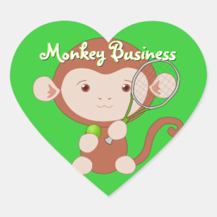 Tennis Player Monkey Stickers