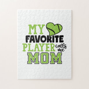 Tennis Player   My Favourite Player Calls Me Mom Jigsaw Puzzle