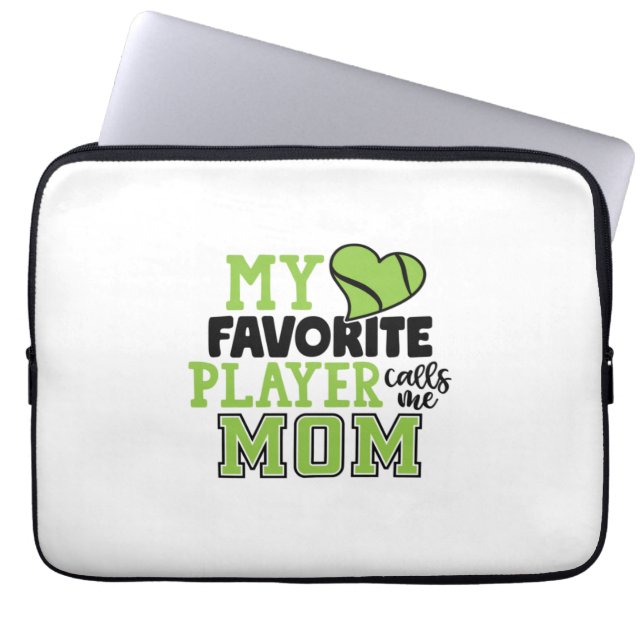 Tennis Player | My Favourite Player Calls Me Mom Laptop Sleeve (Front)