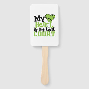 Tennis Player My HeartIs On That Court Hand Fan
