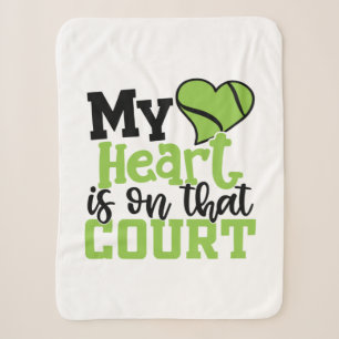 Tennis Player My HeartIs On That Court Sherpa Blanket