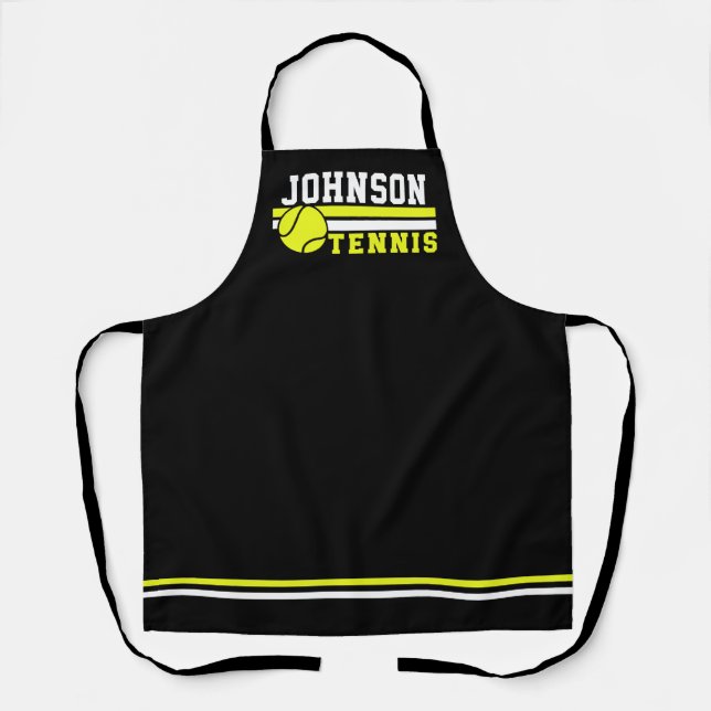 Tennis Player NAME Ball Game Court Personalized Apron (Front)