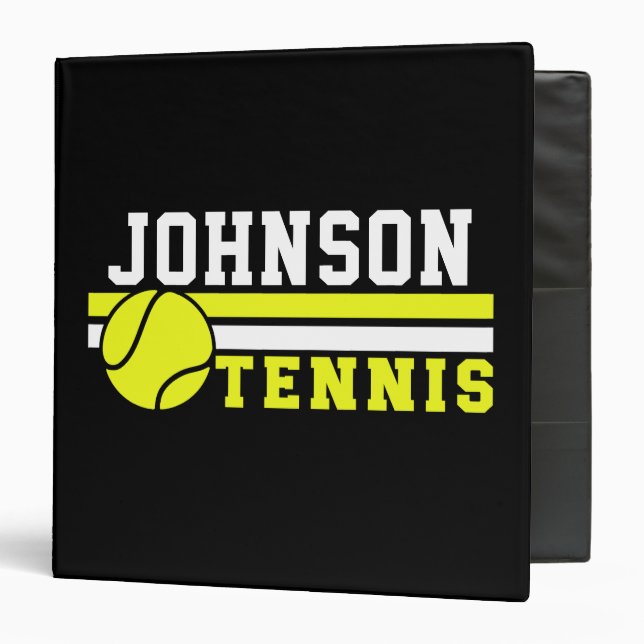 Tennis Player NAME Ball Game Court Personalized Binder (Front/Inside)