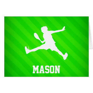 Tennis Player; Neon Green Stripes