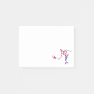 Tennis player post-it notes