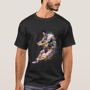 Tennis Player Sport Game Champion Competition Art T-Shirt
