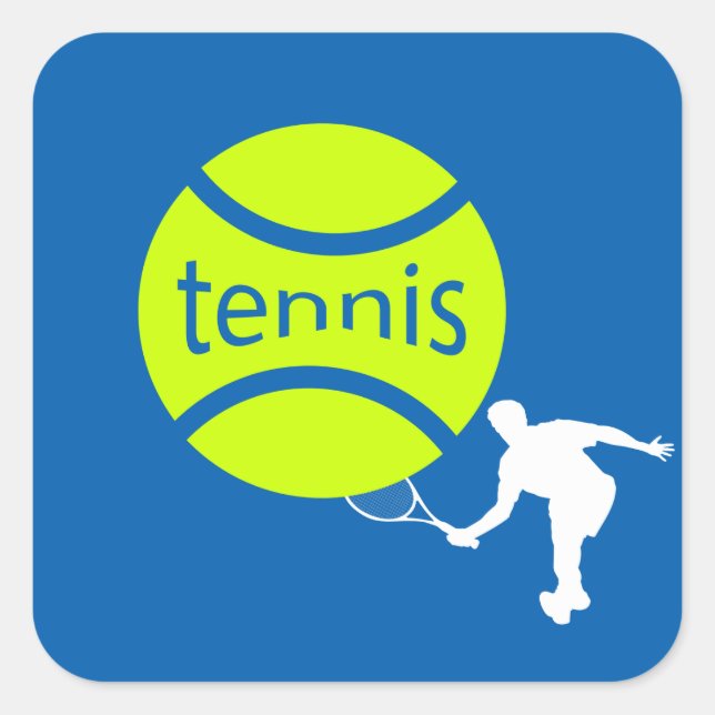 Tennis player square sticker (Front)