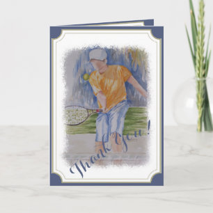 TENNIS PLAYER THANK YOU CARD