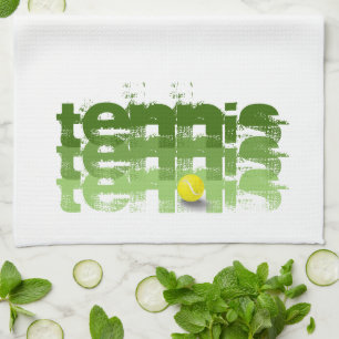 Tennis player, travel, personalized kitchen towel