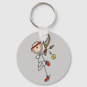 Tennis Player with Racquet Tshirts and Gifts Keychain