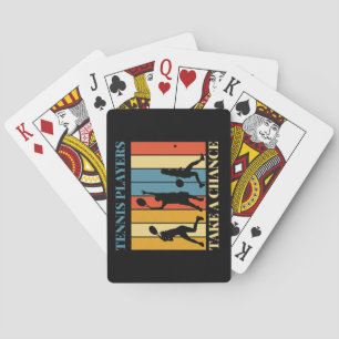 Tennis Players Playing Cards