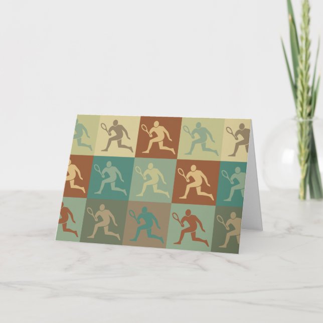 Tennis Pop Art Card (Front)