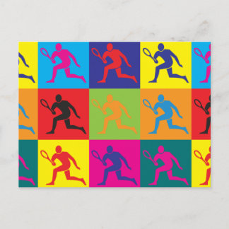 Tennis Pop Art Postcard