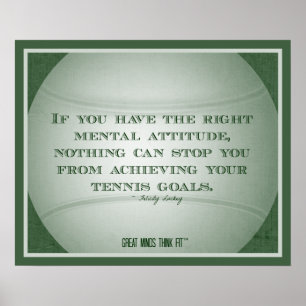 Tennis Poster with Quote 003