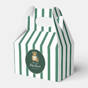 Tennis Preppy Bear Baby Shower Favor Box