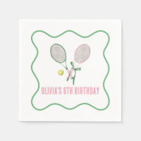 Tennis preppy plaid birthday