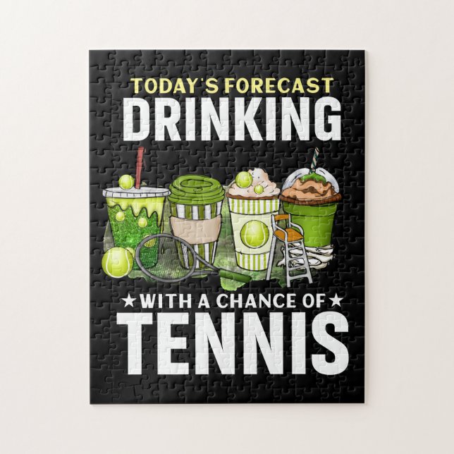 Tennis Puzzles avec un dicton drôle pour joueur (Vertical)