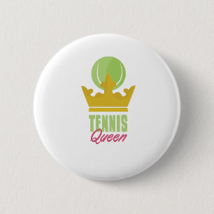 Tennis Queen 2 Inch Round Button