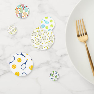 Tennis Racket and Ball Confetti