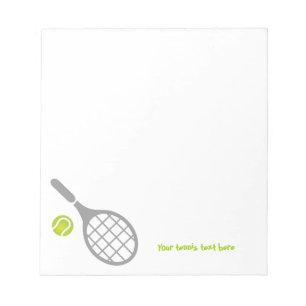 Tennis racket and ball custom notepad