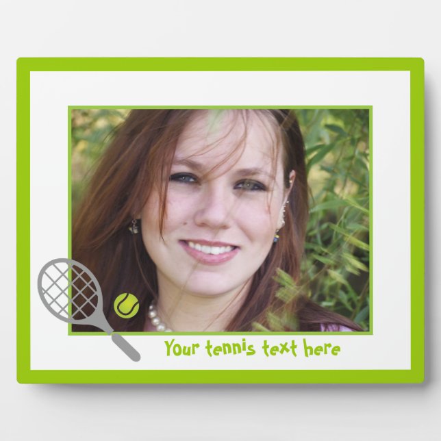 Tennis racket and ball custom plaque (Front)