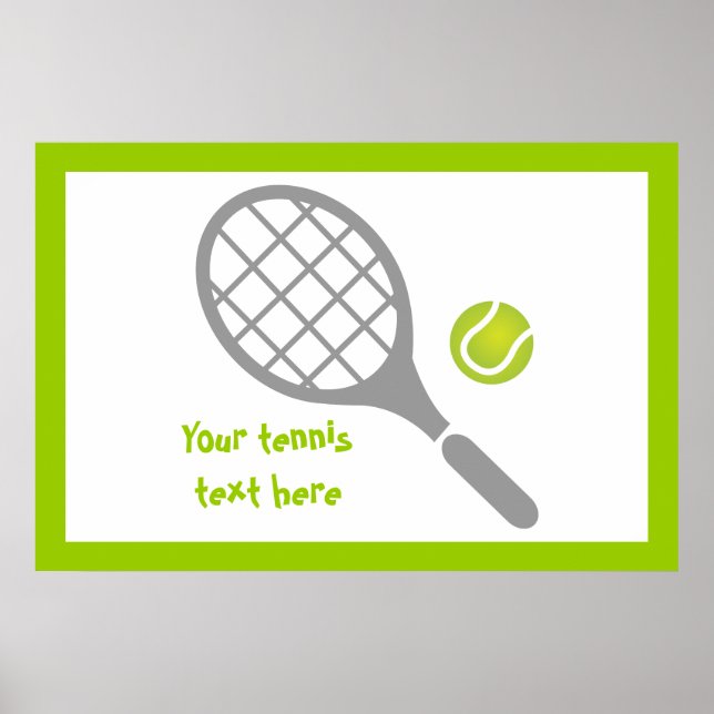 Tennis racket and ball custom poster (Front)