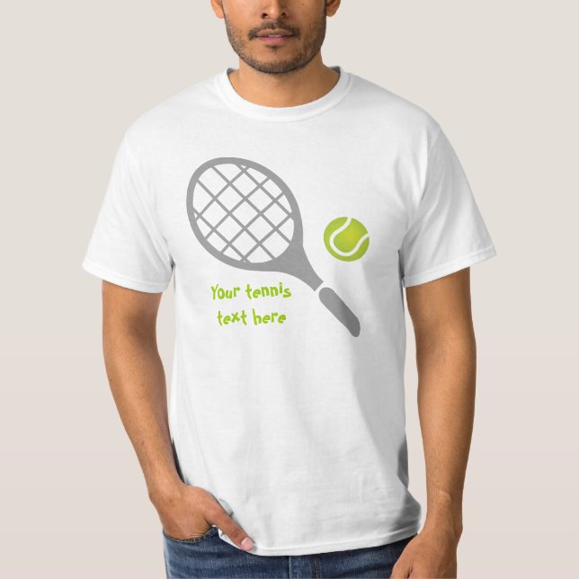 Tennis racket and ball custom T-Shirt (Front)