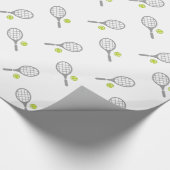 Tennis racket and ball custom wrapping paper (Corner)