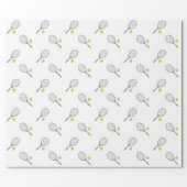 Tennis racket and ball custom wrapping paper (Flat)
