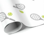 Tennis racket and ball custom wrapping paper (Roll Corner)