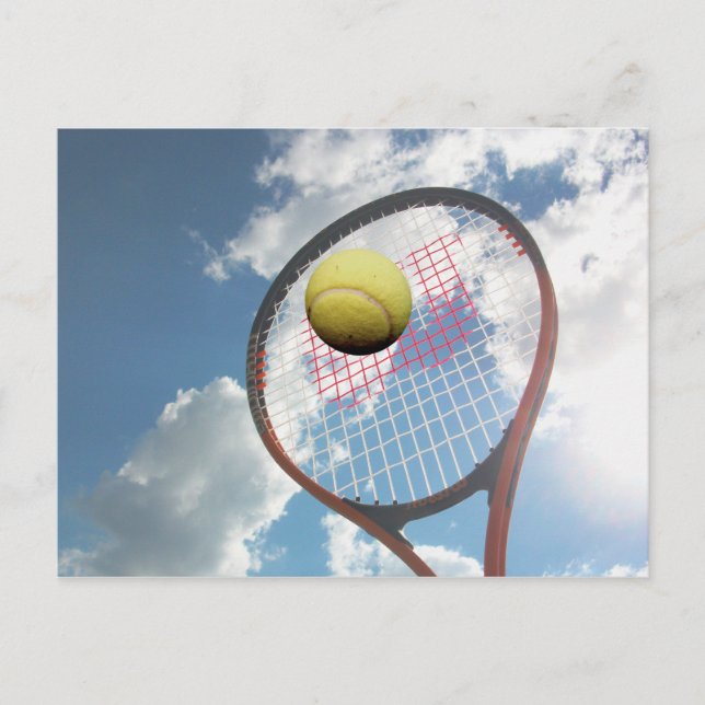 Tennis Racket and Ball in the Air Postcard (Front)
