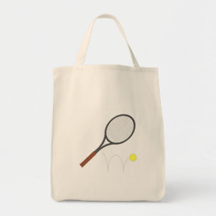 Tennis Racket And Ball Tote Bag