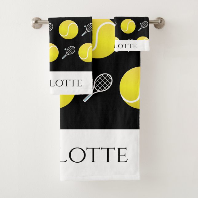 Tennis Racket Ball Motif Conception personnalisée (En situation)